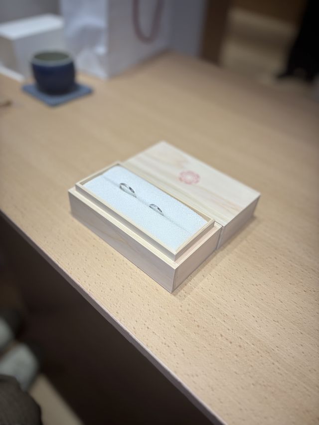 指輪受け取りの時の写真