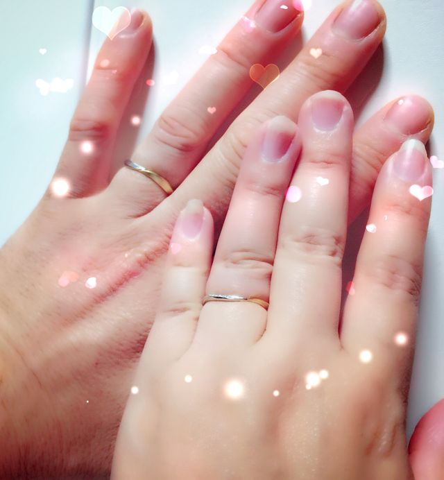 出来上がって初めて付けた時の記念撮影