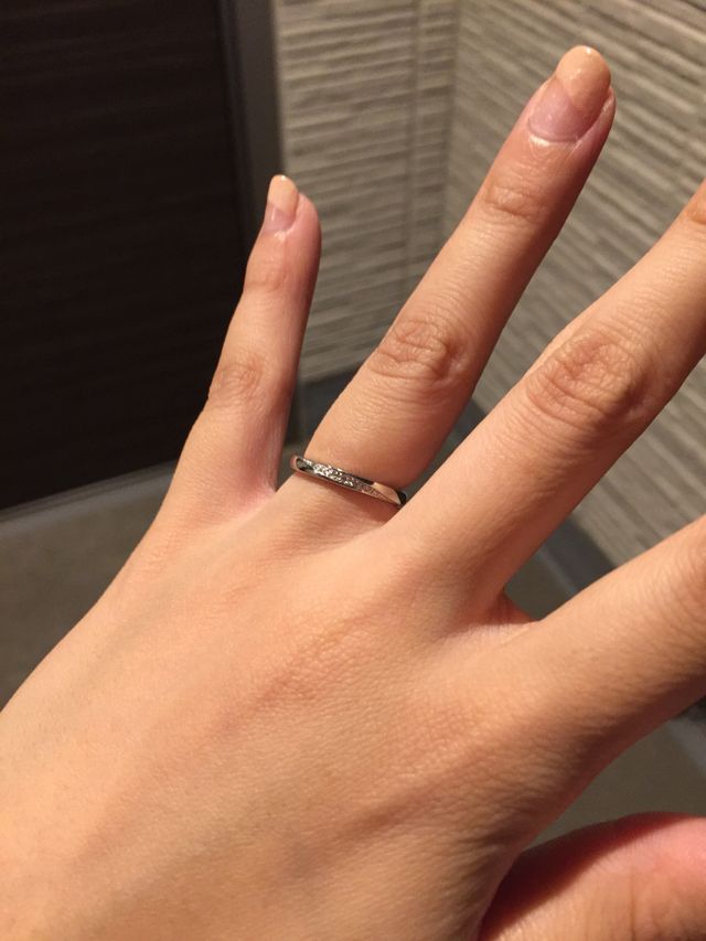 指輪をはめてみた感じ