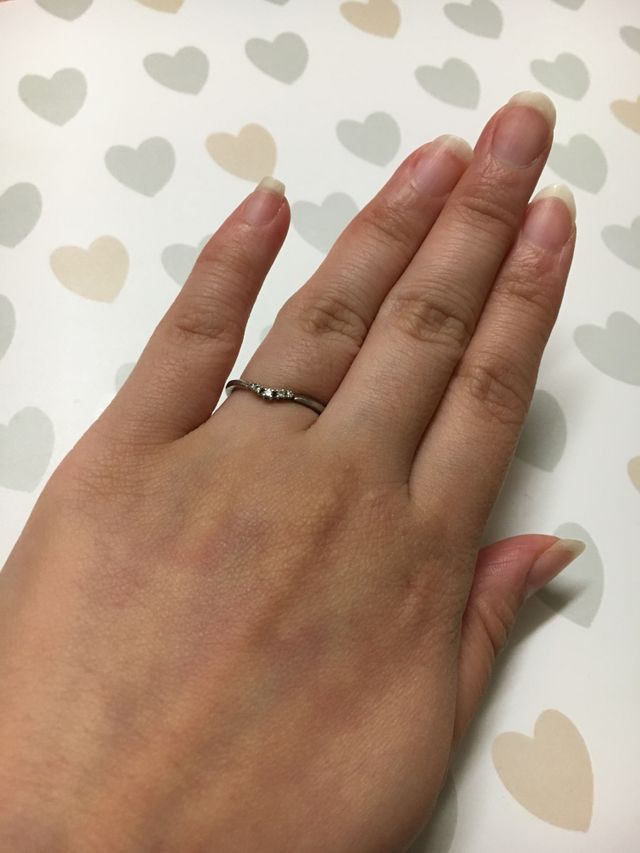 着用した時の手の全体図です。