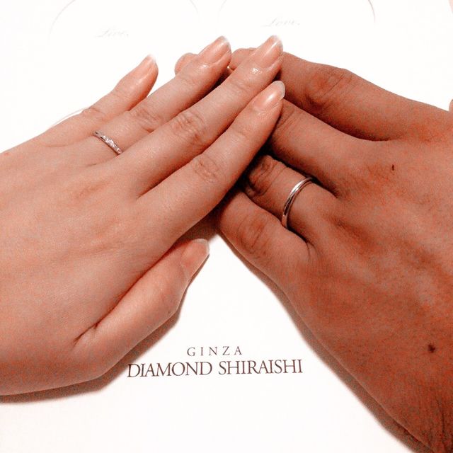 お揃いのリングで撮りました