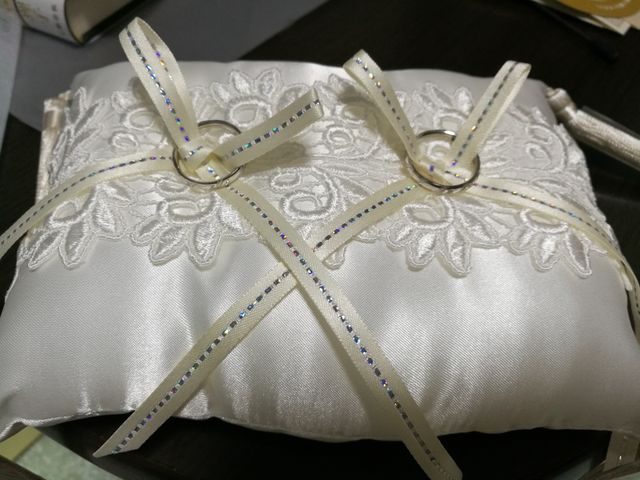プレゼントに付いてきたリングピロー。かわいい。