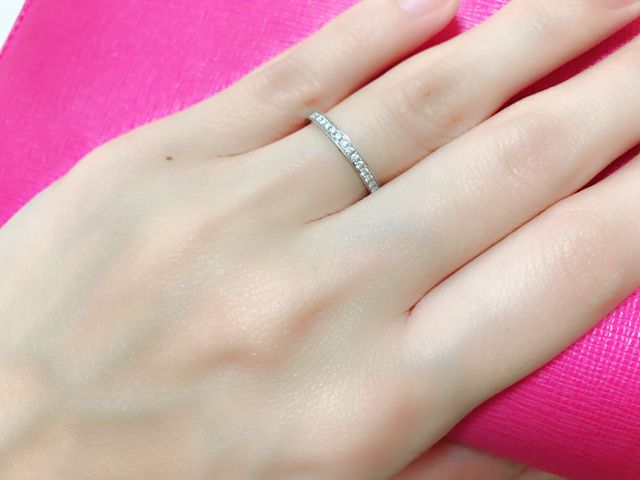 輝きがとってもキレイで他の指輪とも合わせやすい