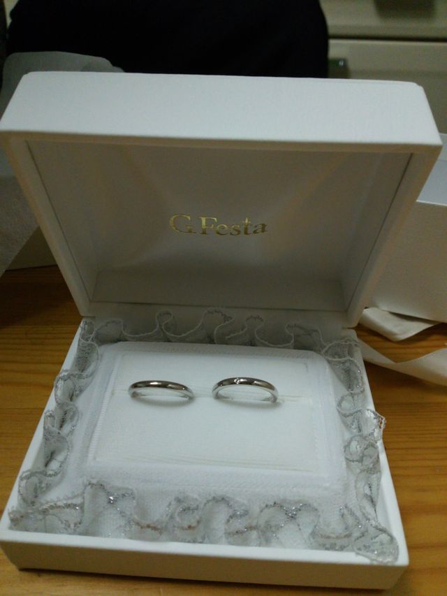 G.Festaさんで作った結婚指輪です。