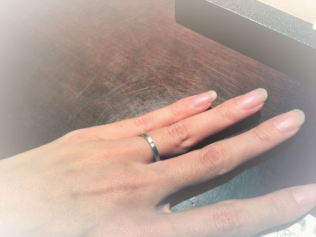 スクエアのダイヤ入りデザイン