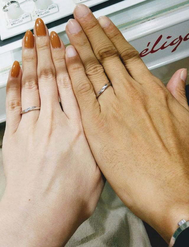 夫とペアの物を選びました