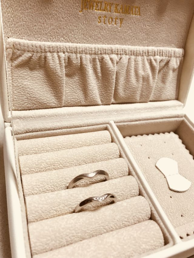 ジュエリーボックスも可愛くて気に入っています！