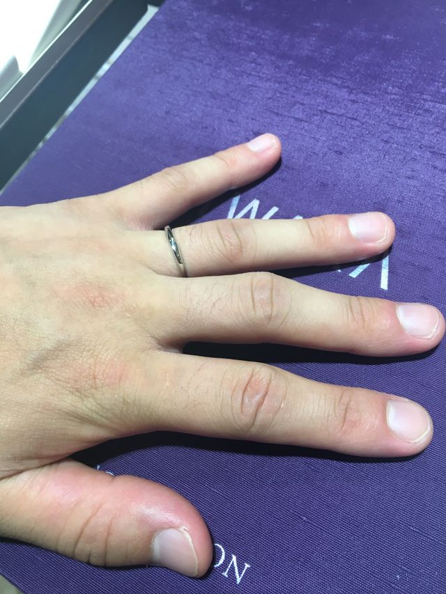 彼がら試着した指輪