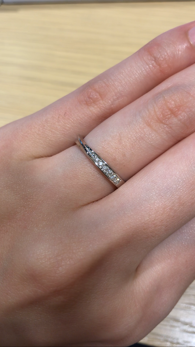 薬指にはめてみました