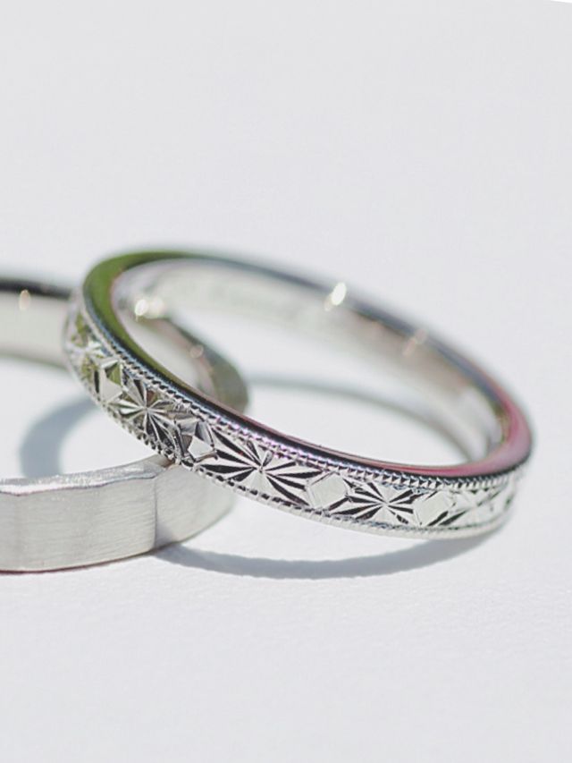 完成したリングの写真を担当の方が撮ってくれました