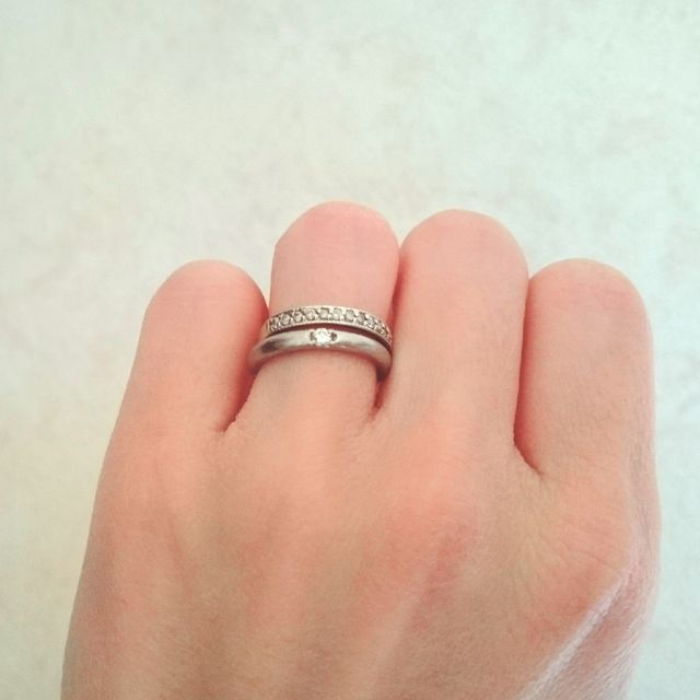 重ねて付けたイメージ