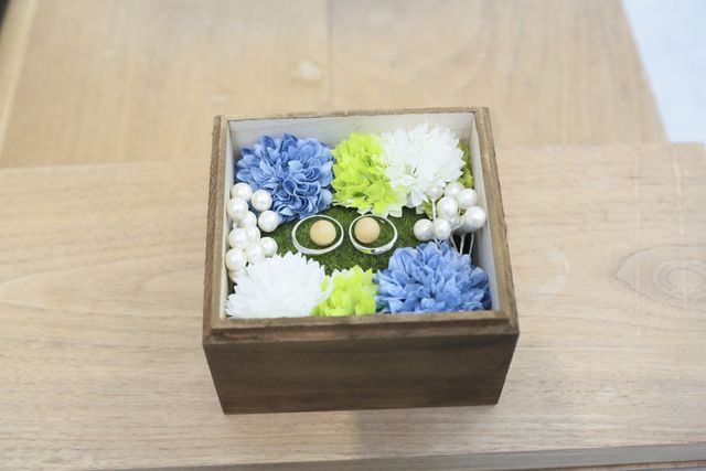 家内が手作りしたリングピロー♪