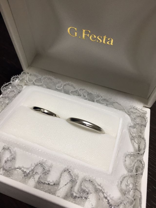 お互いにお互いの結婚指輪を作りました！