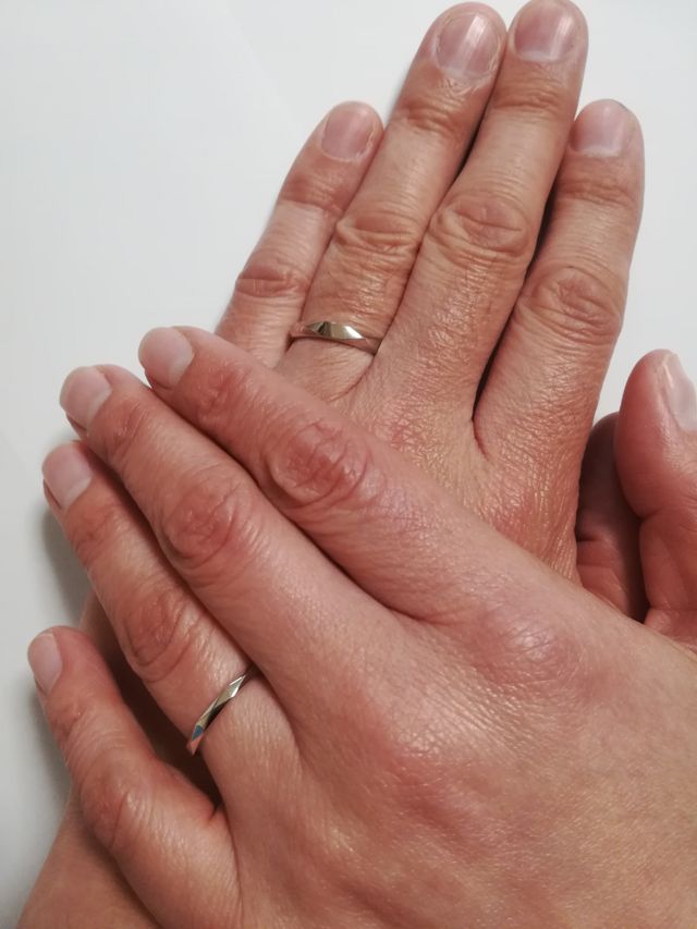 一緒につけてみました！