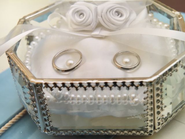 主人の指輪は半分つや消し加工にしました。