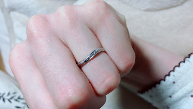 指輪をして初めて撮った写真