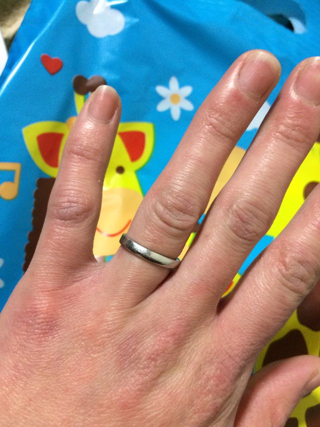 指にはめたパターン