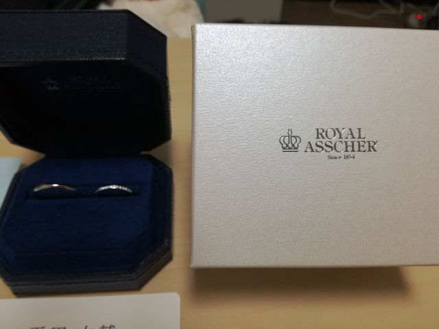 購入した結婚指輪です