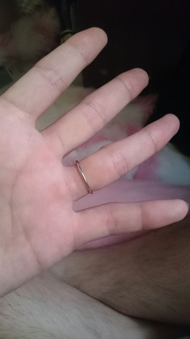 裏面　細い、ストレート