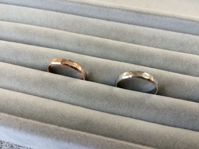 ヤスリでぴかぴかにして指輪になりました