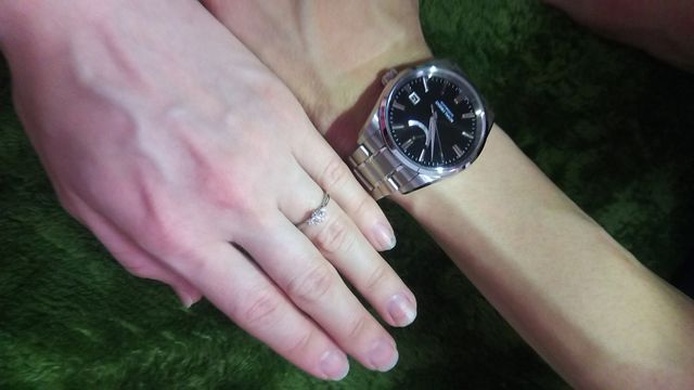 夫へ贈った結納返しの腕時計と一緒に