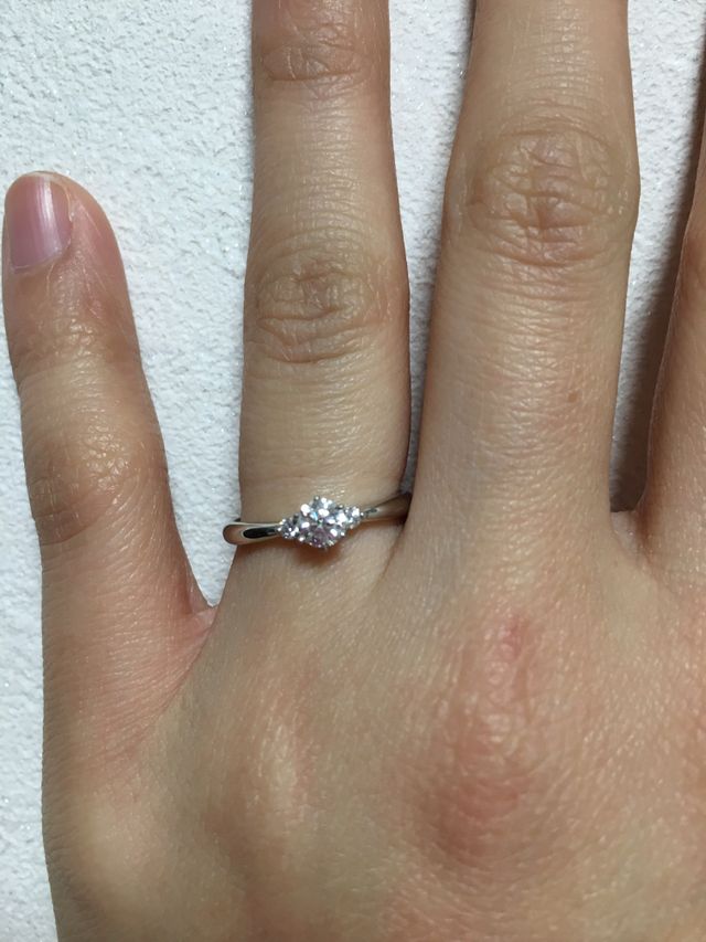 指輪のアップです。
