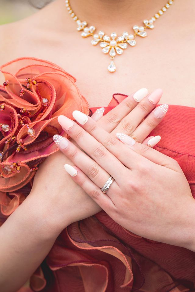 結婚指輪は一粒ダイヤ入り