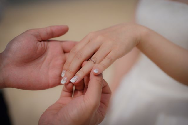 指輪交換の写真です！