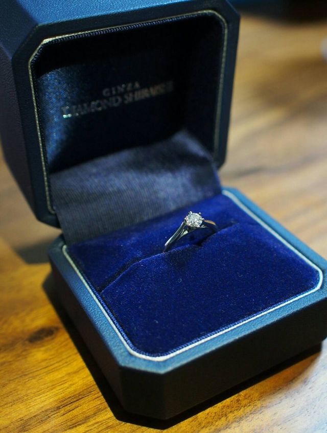 誕生日にサプライズでプレゼントした指輪です