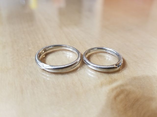 内側にイニシャル、記念日、誕生石が入れるオリジナルリング