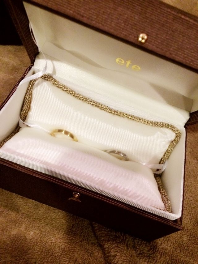 届いた状態の指輪