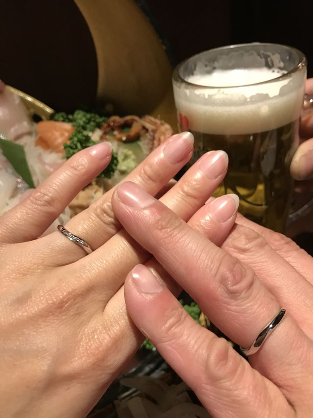 届いたその日に興奮して居酒屋へ！