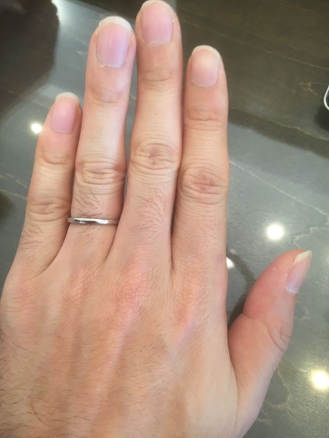 シンプルでピカピカの3ミリリング