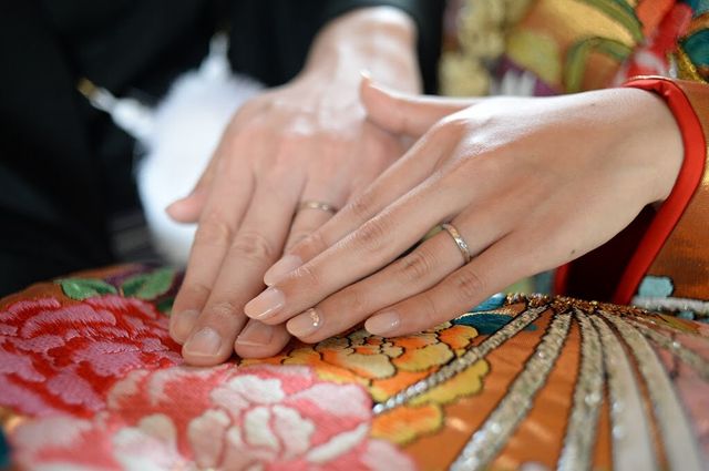 結婚式当日の写真です。