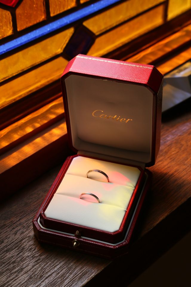 結婚式で撮影した結婚指輪