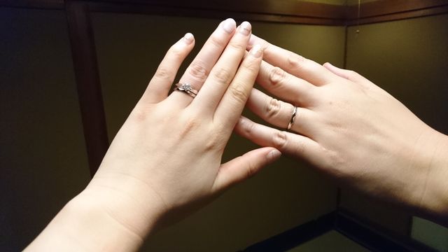 マリッジリング×2+エンゲージリング