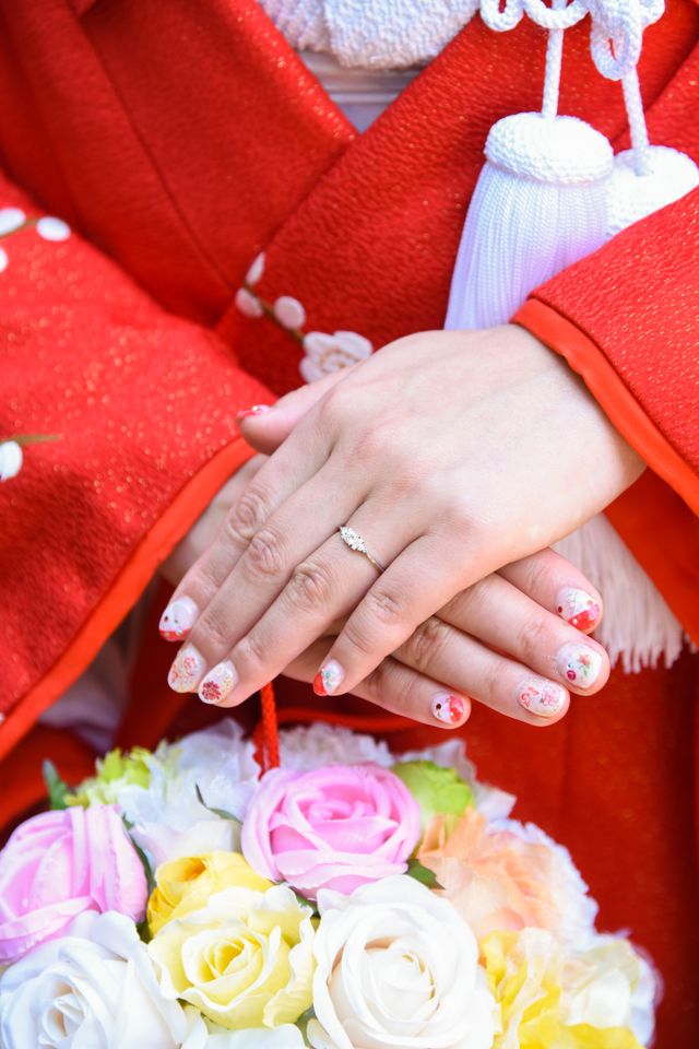 和装の前撮りにて使用