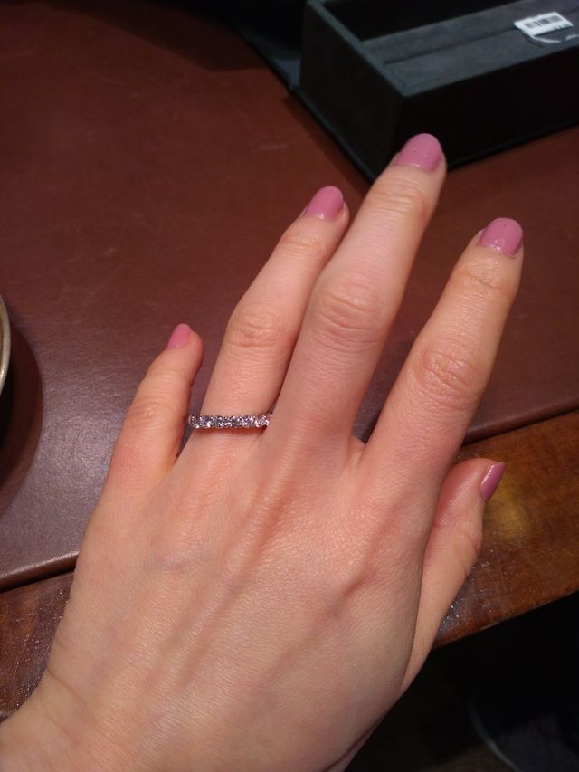 Tiffany、エンブレイス、3ミリのウェディングバンド