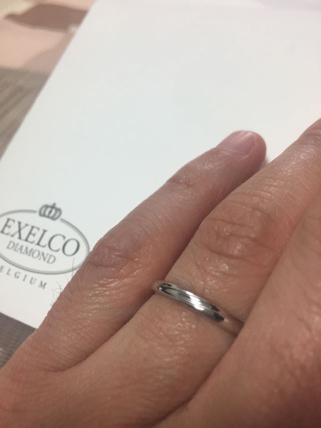 新郎指輪。お揃い感があっていい