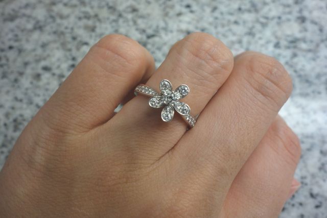 指にはめてみました。