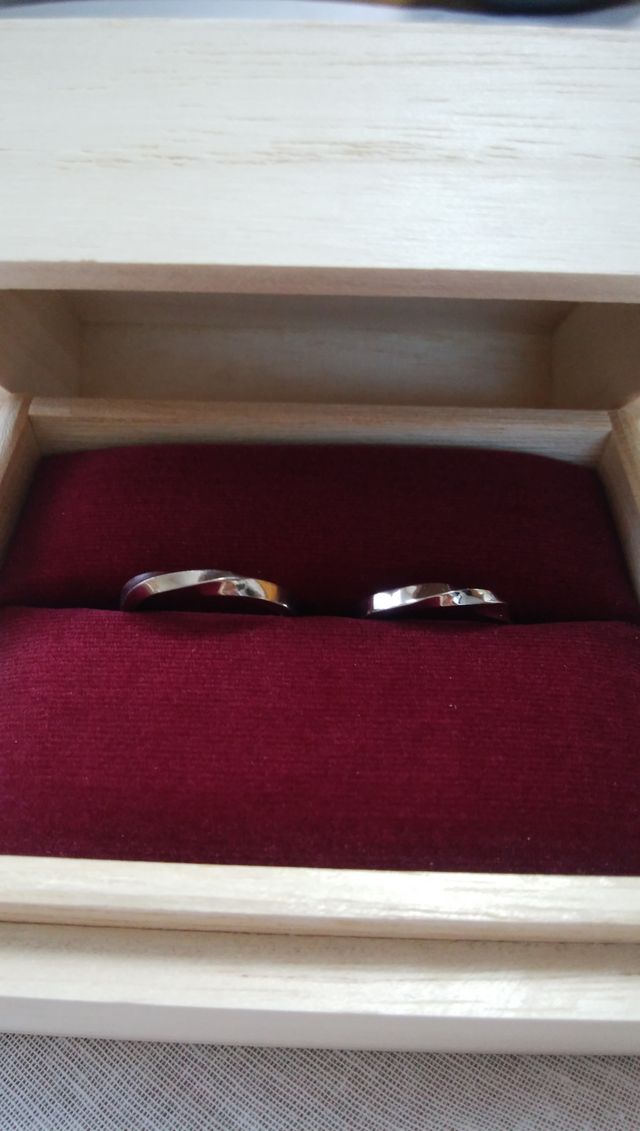 大満足のリングが出来上がりました。