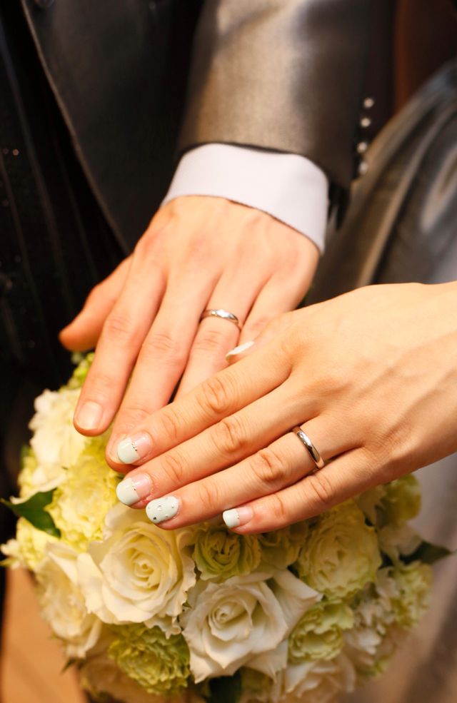 結婚式当日の写真。