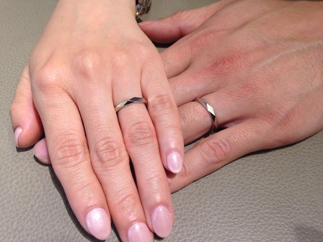 刻印後、引き取りの際にお店の方に撮ってもらいました。