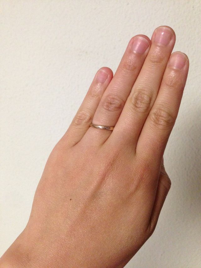 俄の笹舟、ピンクゴールドです。