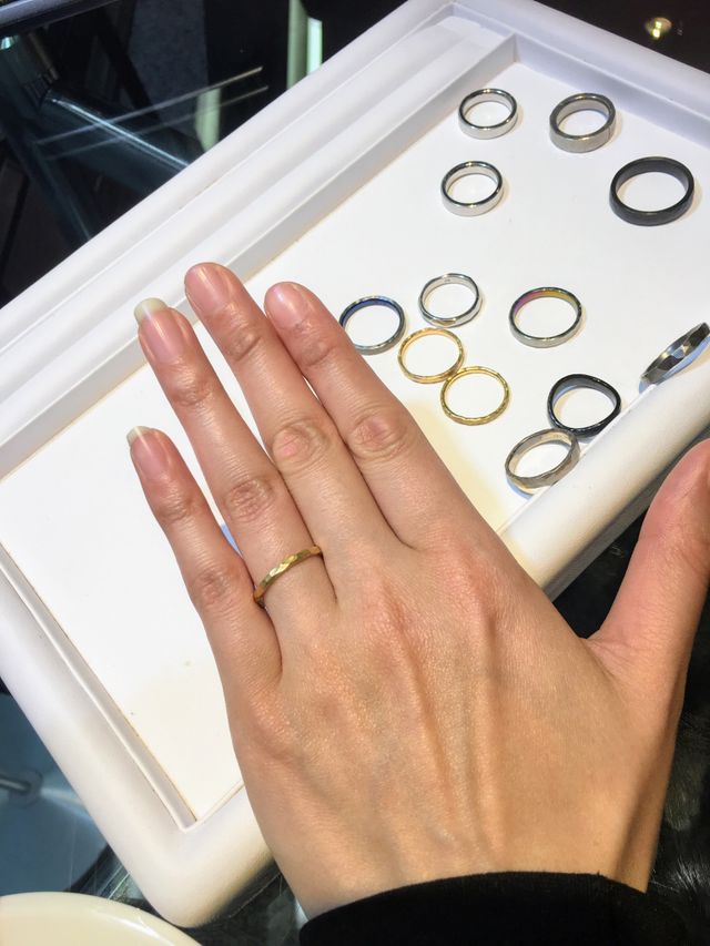 槌目のリングをあるだけ全部試着しました！