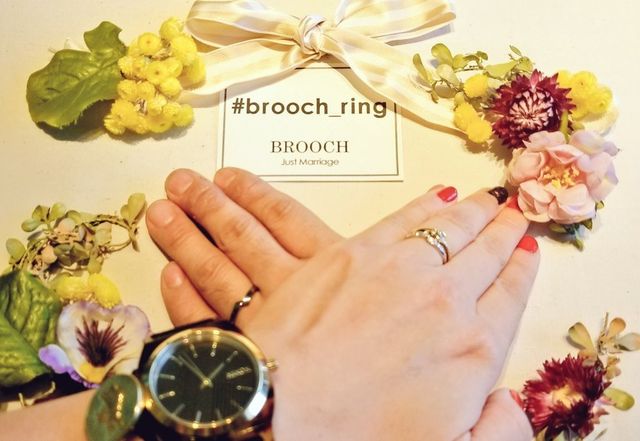 婚約指輪を３年前に贈り、ようやく結婚指輪につながりました。