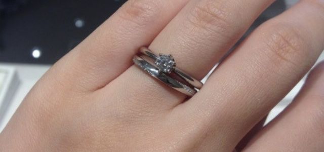 婚約指輪と同時に購入した結婚指輪♡