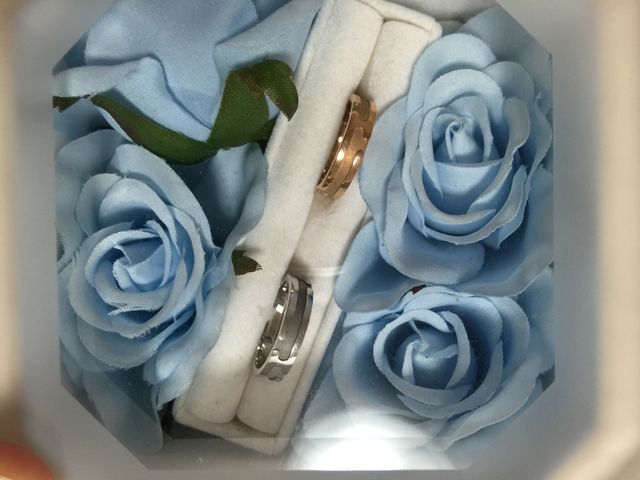 私のものはピンクゴールドで、旦那様のものはプラチナです。