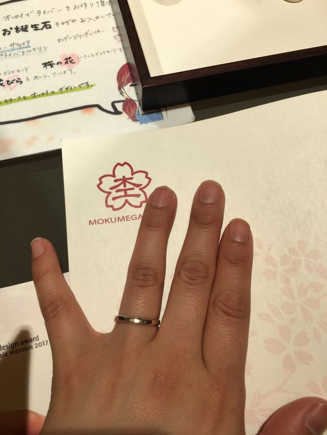 シンプルなタイプを試着しました。