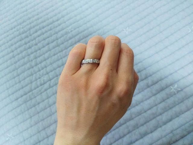 ダイヤのハーフエタニティリング